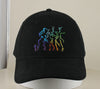 Retro Rainbow Sketch Hat - Black