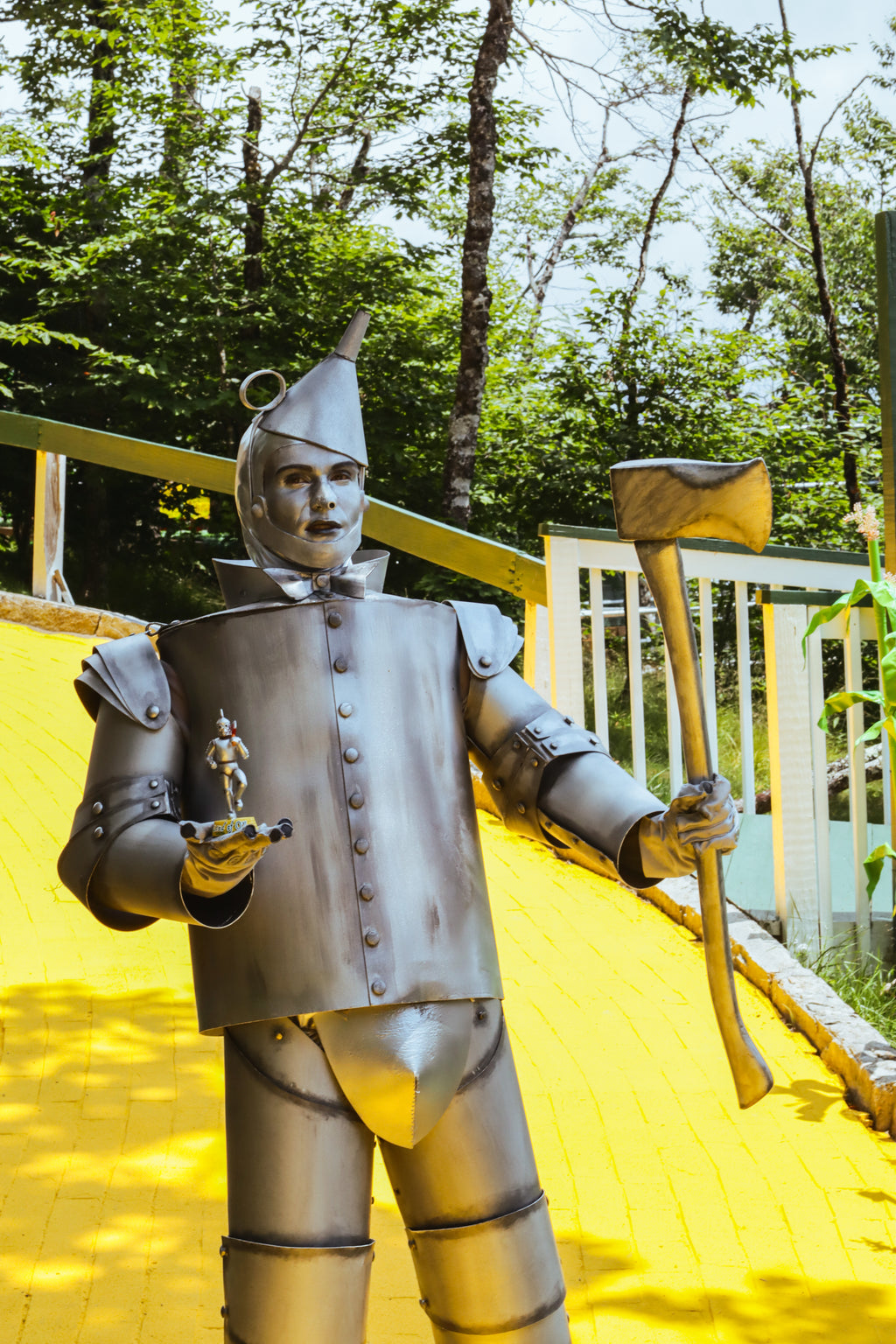 Tin Wood Man Figurine