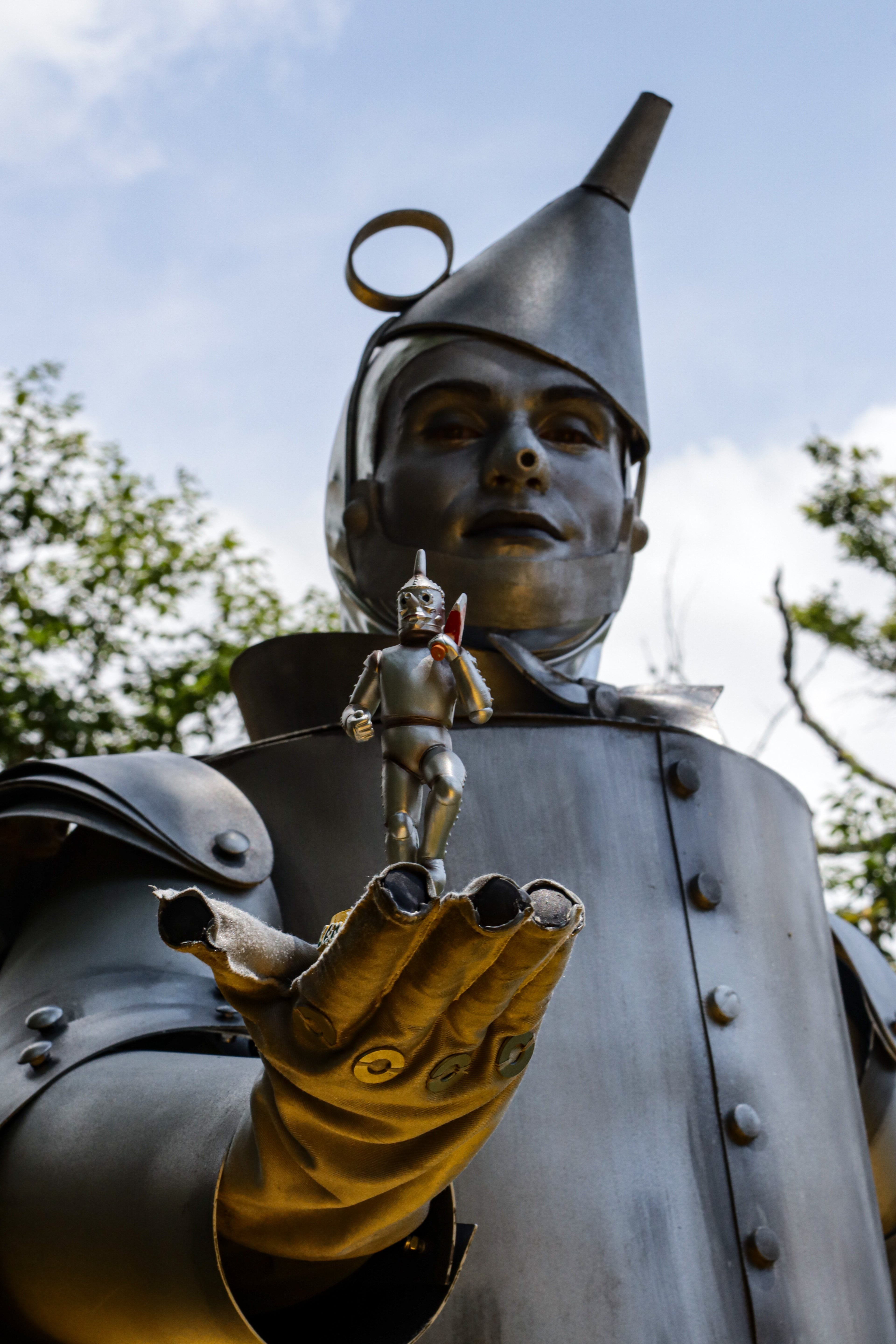 Tin Wood Man Figurine